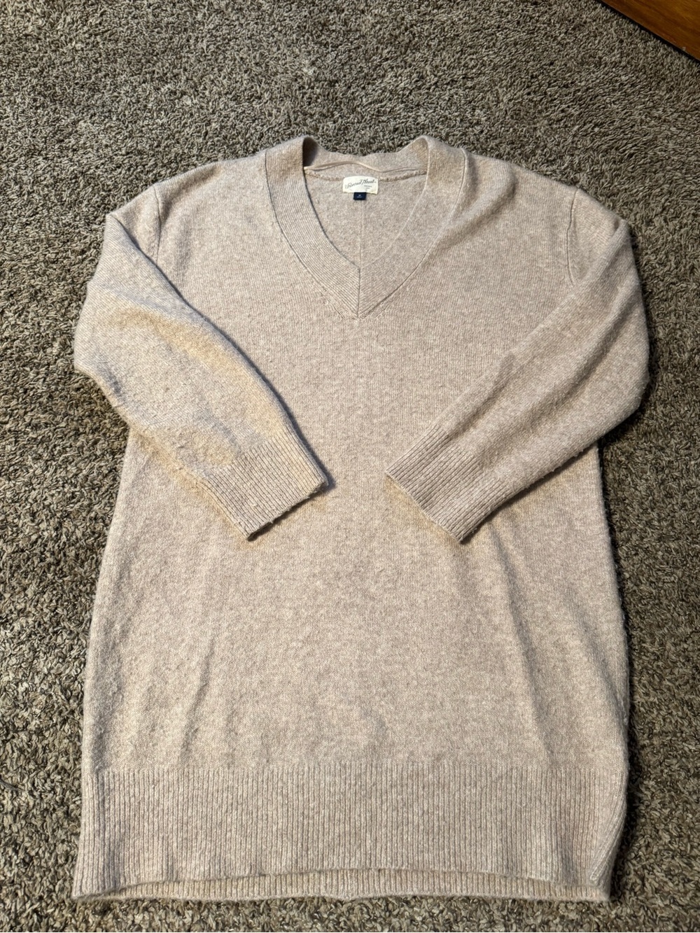 Universal Thread Women's Midi Sweater Dress in Light Taupe